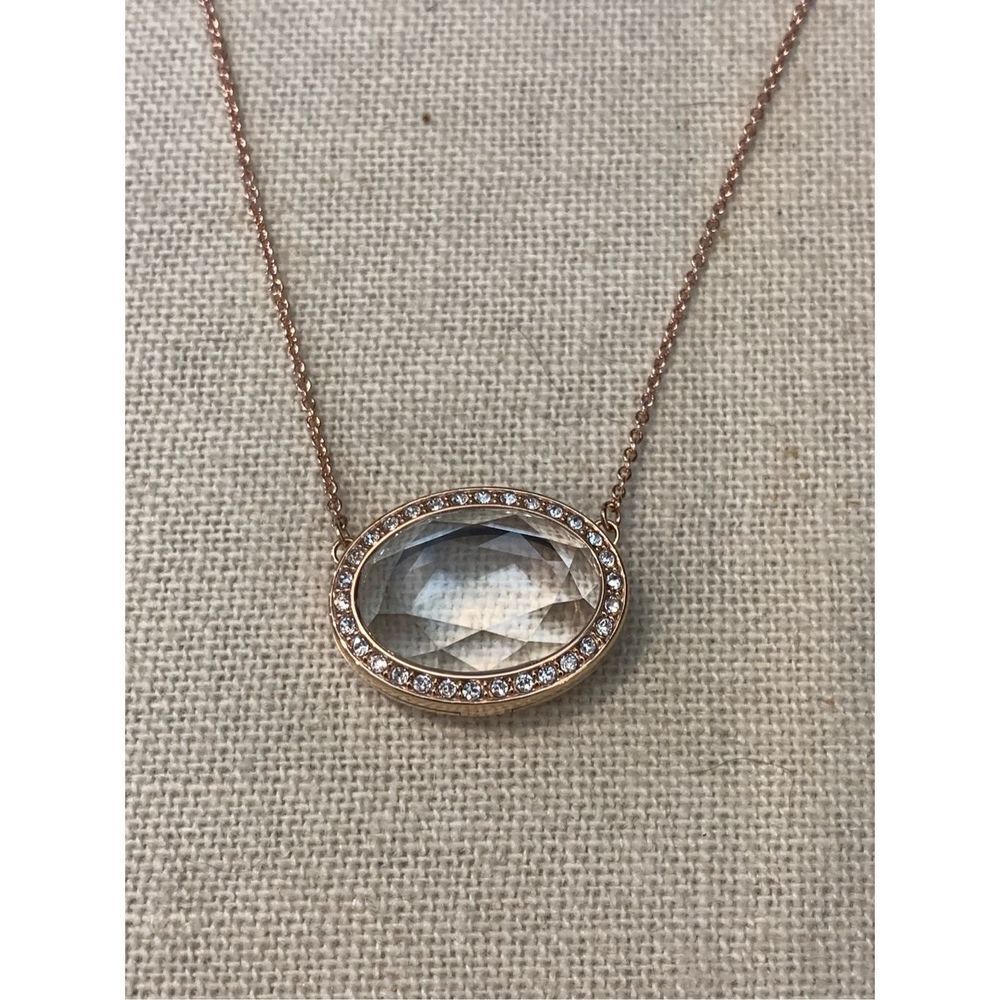 Crystal Oval Locket Rose Gold Necklace #origami owl